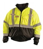 Wind & Water Proof, Insulated, Hiviz Rain Bomber Jacket WBLWHVZJKT